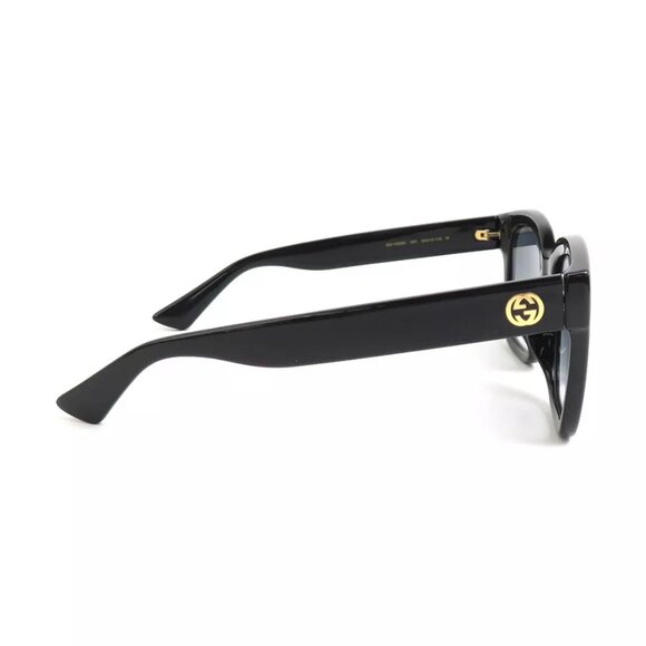 Auth GUCCI Interlocking G Sunglasses Black Plastic/Goldtone - e60002j - Picture 3 of 8